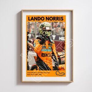 LANDO NORRIS Melbourne F1 Race Art Print 11x17